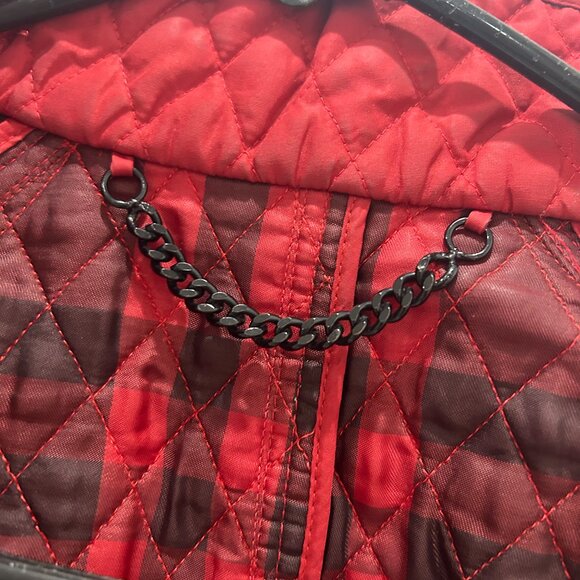 RARE Burberry Red Jacket Size 4 - Picture 5 of 7